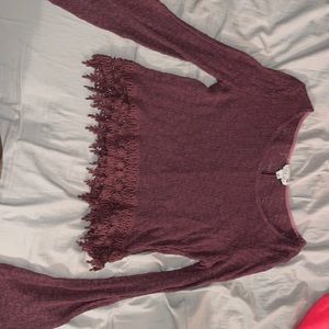 muave long sleeve blouse